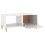 vidaXL Salontafel 89,5x50x40 cm bewerkt hout wit