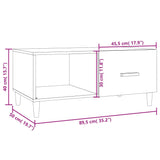 vidaXL Salontafel 89,5x50x40 cm bewerkt hout wit