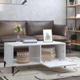 vidaXL Salontafel 90x50x40 cm bewerkt hout wit