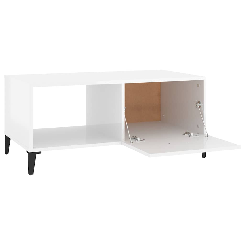 vidaXL Salontafel 90x50x40 cm bewerkt hout wit