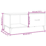 vidaXL Salontafel 90x50x40 cm bewerkt hout wit