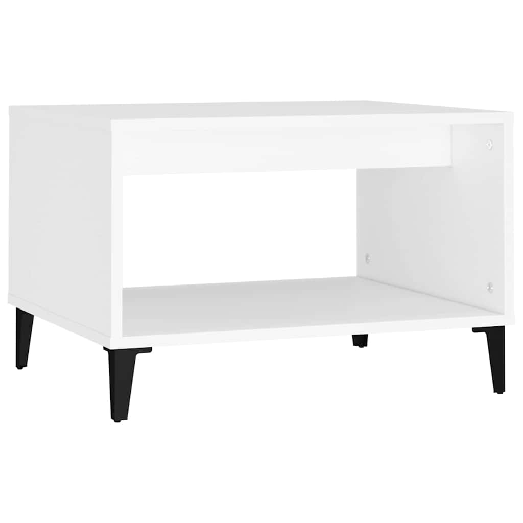 vidaXL Salontafel 60x50x40 cm bewerkt hout wit