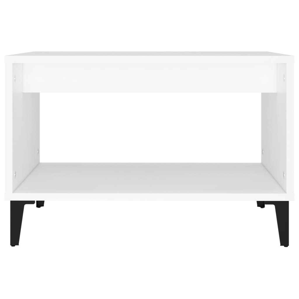 vidaXL Salontafel 60x50x40 cm bewerkt hout wit
