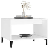 vidaXL Salontafel 60x50x40 cm bewerkt hout wit