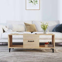 vidaXL Salontafel 102x50x40 cm bewerkt hout wit