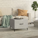 vidaXL Coffee Table with Metal Legs 50x50x40 cm White
