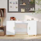 vidaXL Bureau 140x50x75 cm bewerkt hout wit