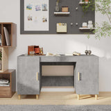 vidaXL Bureau 140x50x75 cm bewerkt hout wit