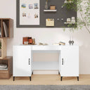 vidaXL Bureau met opslag Oudhout 140 x 50 x 75 cm Bewerkt hout