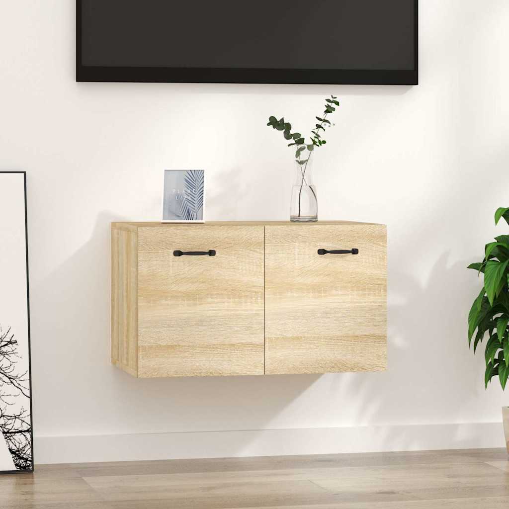 vidaXL Wandkast 60x36,5x35 cm bewerkt hout zwart