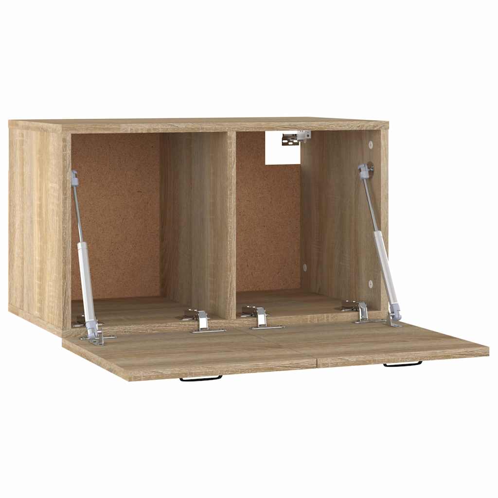 vidaXL Wandkast 60x36,5x35 cm bewerkt hout zwart
