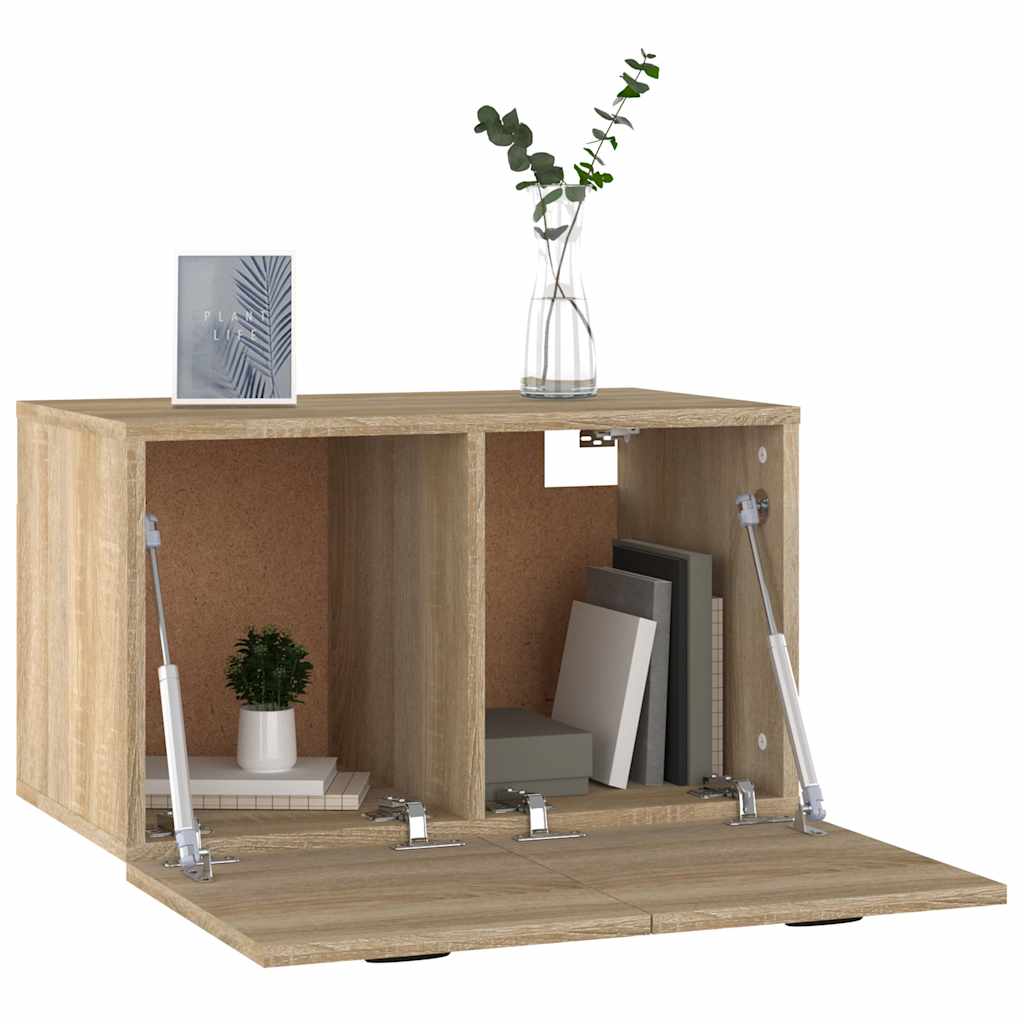 vidaXL Wandkast 60x36,5x35 cm bewerkt hout zwart