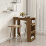 vidaXL Bartafel met opbergrek 102x50x103,5 cm bewerkt hout wit