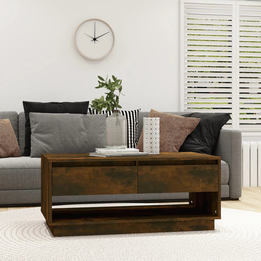 vidaXL Coffee table 102.5x55x44 cm engineered wood white