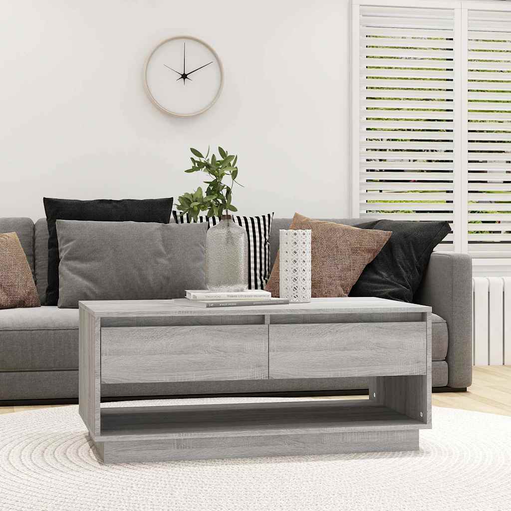 vidaXL Coffee table 102.5x55x44 cm engineered wood white