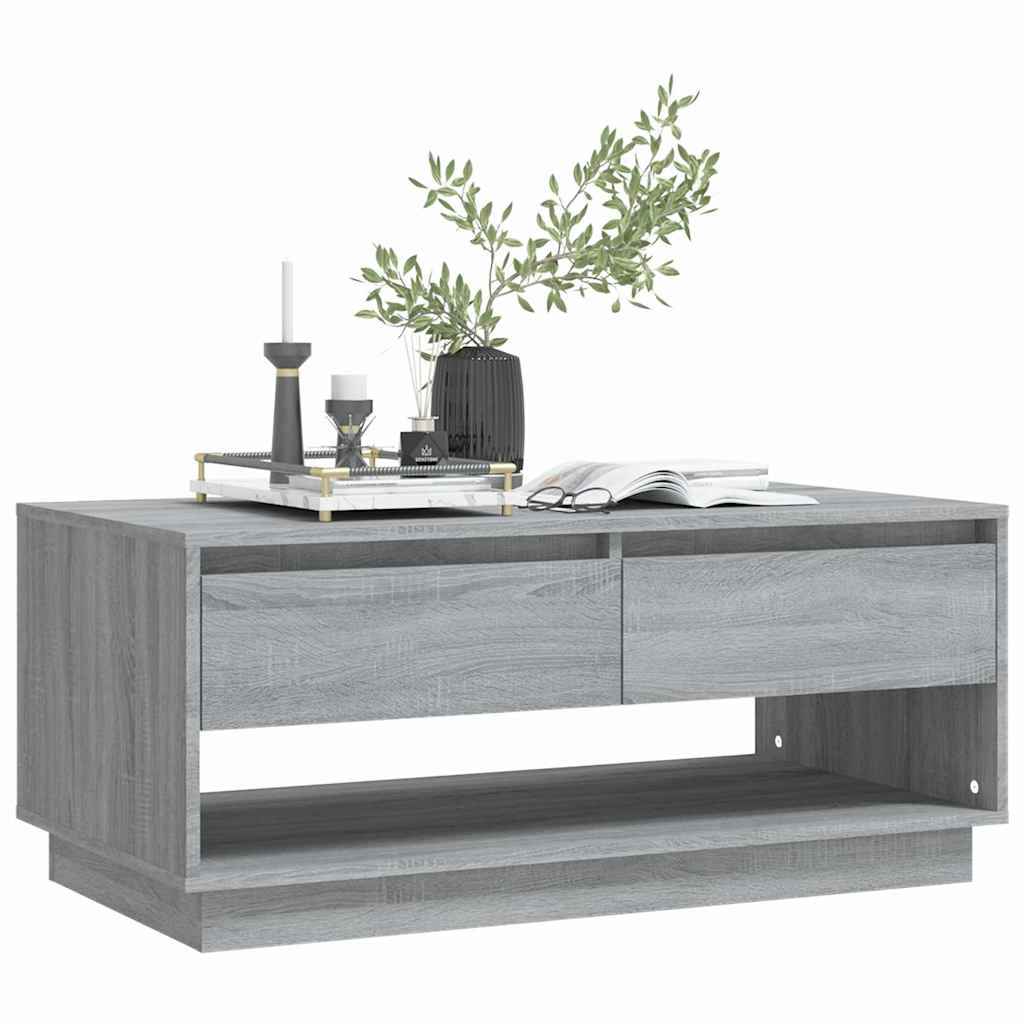 vidaXL Coffee table 102.5x55x44 cm engineered wood white