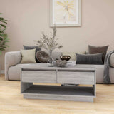 vidaXL Coffee table 102.5x55x44 cm engineered wood white