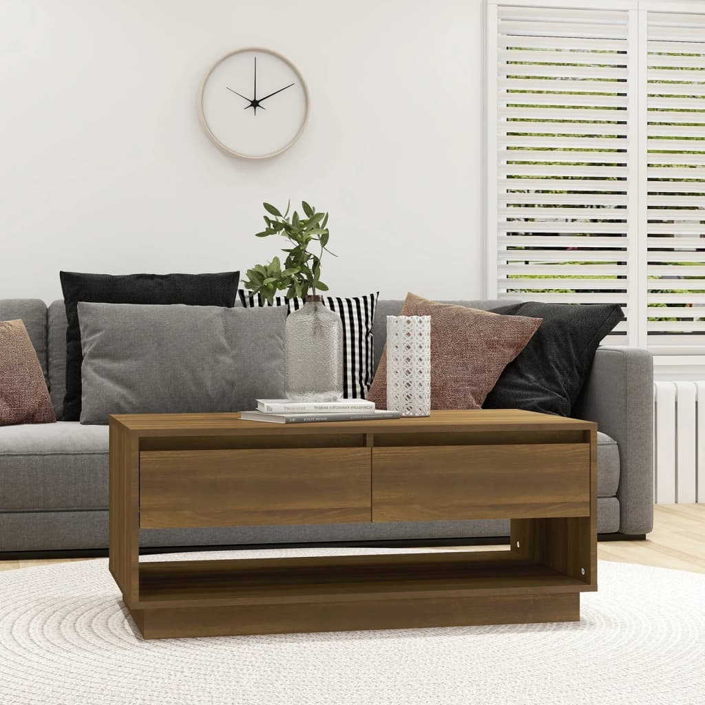 vidaXL Coffee table 102.5x55x44 cm engineered wood white
