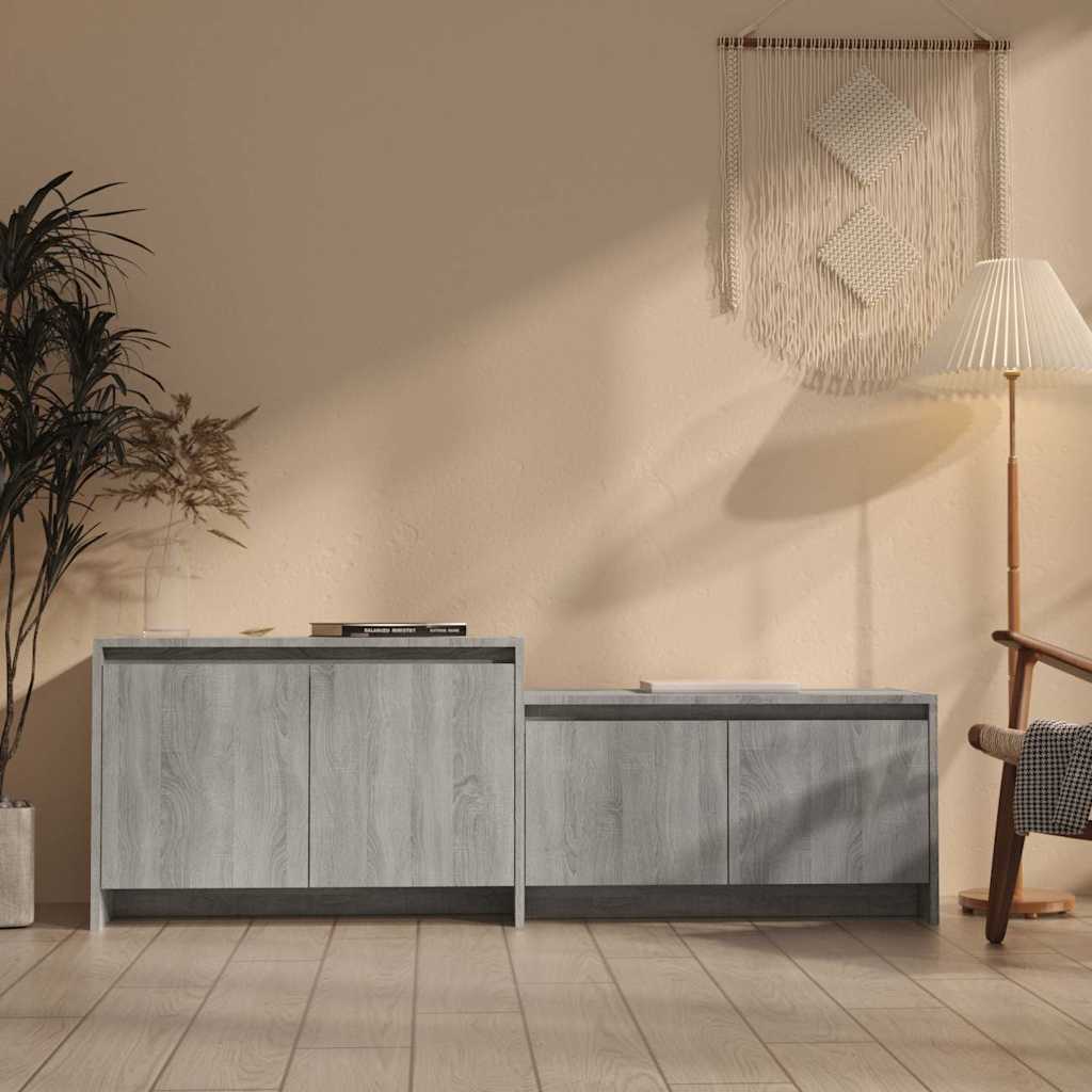 vidaXL Tv-meubel 146,5x35x50 cm bewerkt hout wit
