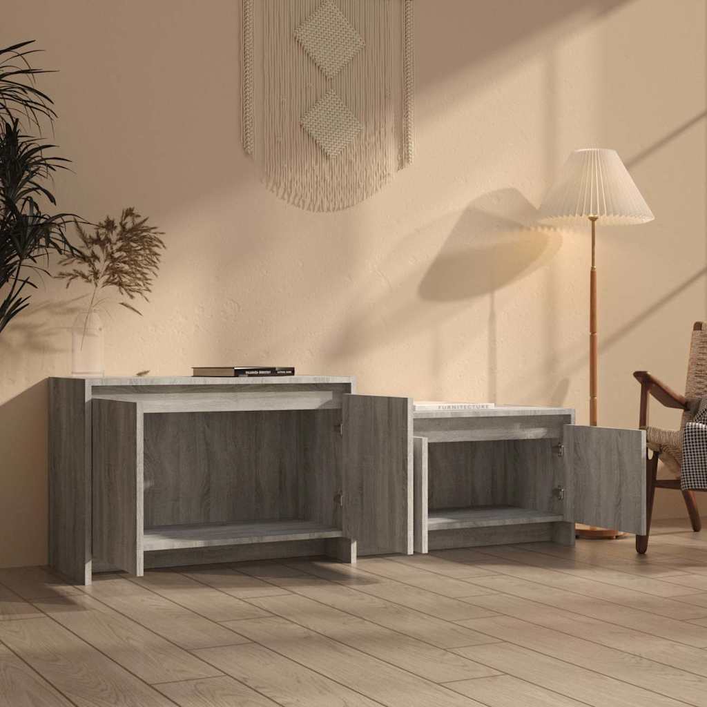 vidaXL Tv-meubel 146,5x35x50 cm bewerkt hout wit