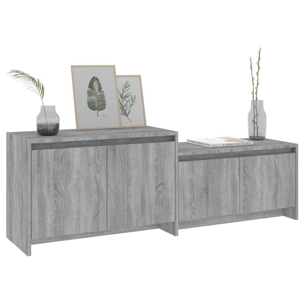 vidaXL Tv-meubel 146,5x35x50 cm bewerkt hout wit