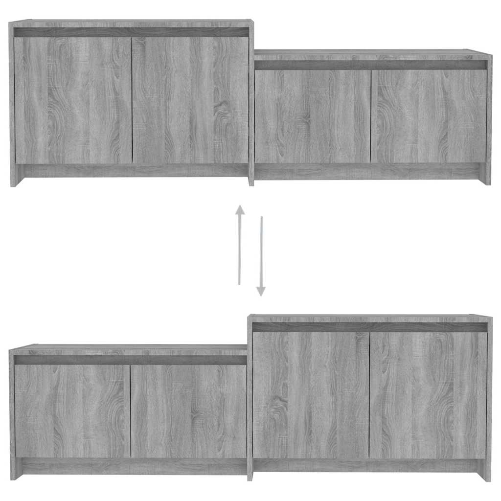 vidaXL Tv-meubel 146,5x35x50 cm bewerkt hout wit