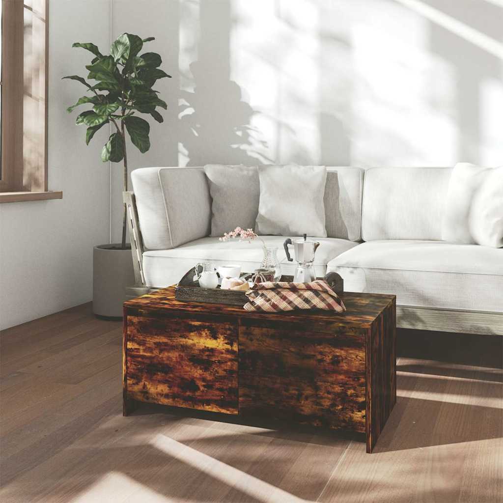 vidaXL Salontafel 90x50x41,5 cm bewerkt hout wit