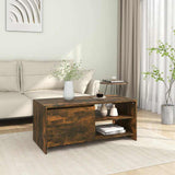 vidaXL Salontafel 102x50x45 cm bewerkt hout wit
