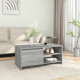 vidaXL Salontafel 102x50x45 cm bewerkt hout wit