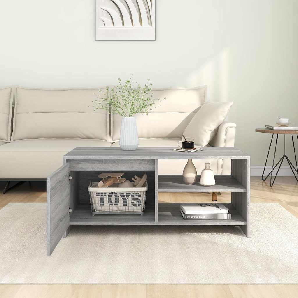 vidaXL Salontafel 102x50x45 cm bewerkt hout wit