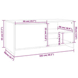 vidaXL Salontafel 102x50x45 cm bewerkt hout wit
