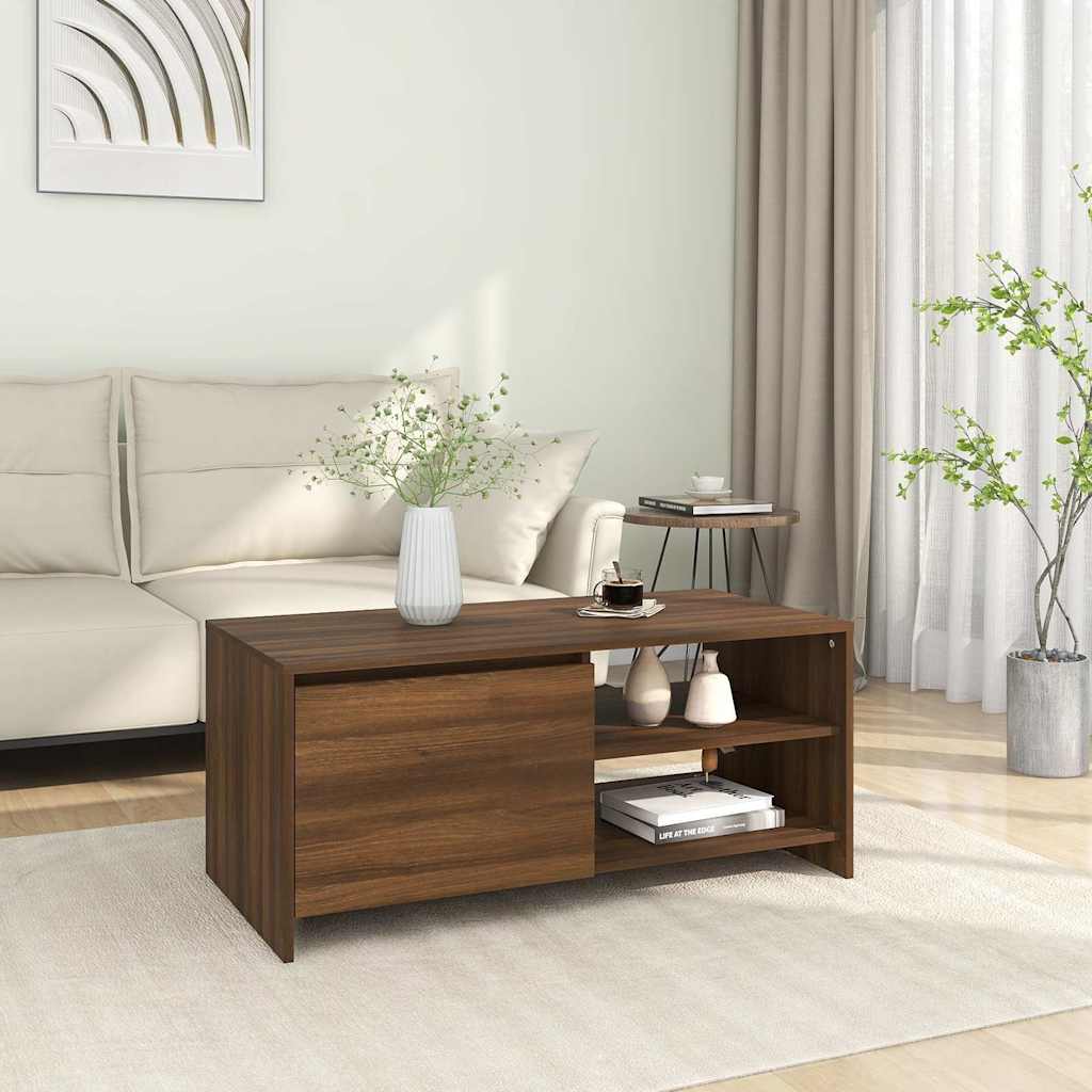 vidaXL Salontafel 102x50x45 cm bewerkt hout wit