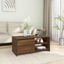 vidaXL Salontafel 102x50x45 cm bewerkt hout wit