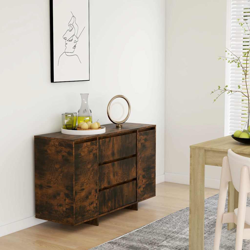 vidaXL Dressoir met 3 lades 120x41x75 cm bewerkt hout wit