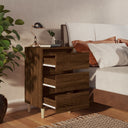 vidaXL Nightstand with Solid Wood Legs 40x35x69 cm White