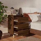 vidaXL Nightstand with Solid Wood Legs 40x35x69 cm White
