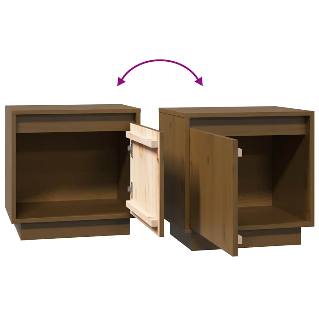 vidaXL Nachtkastjes 2 st 40x30x40 cm massief grenenhout