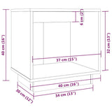 vidaXL Bedside tables 2 pcs 40x30x40 cm solid pine wood white