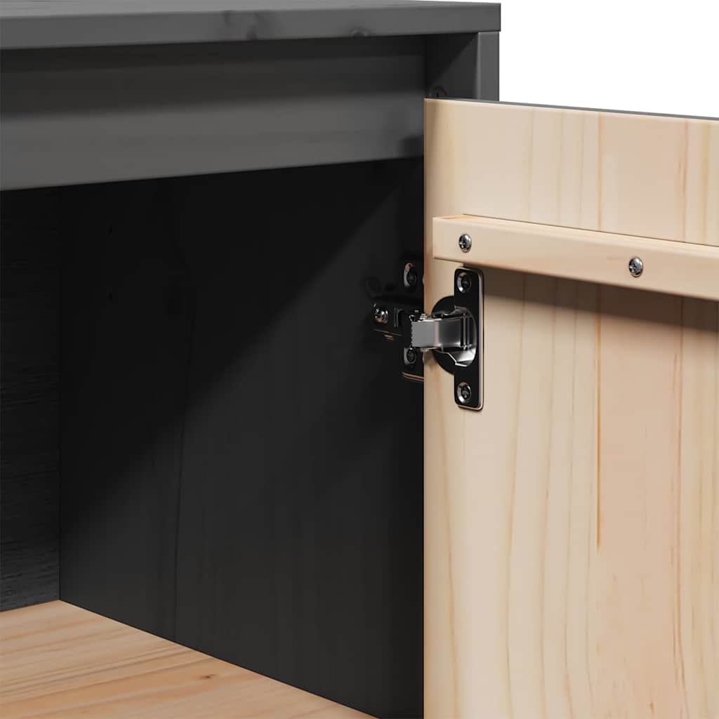 vidaXL Dressoir 31,5x34x75 cm massief grenenhout
