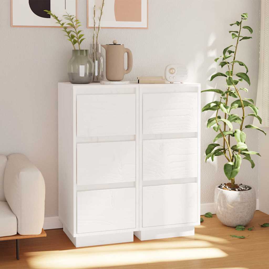 vidaXL Dressoir 32x34x75 cm massief grenenhout