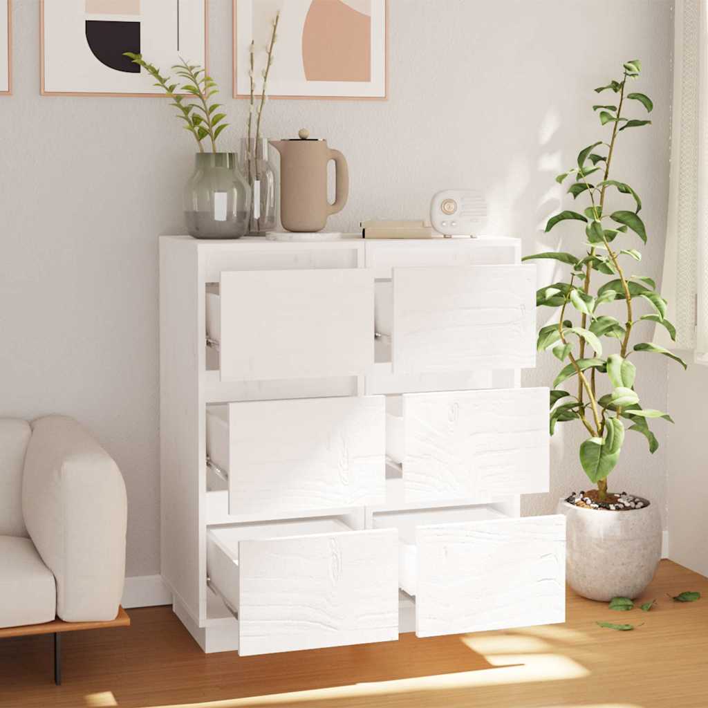 vidaXL Dressoir 32x34x75 cm massief grenenhout