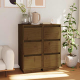 vidaXL Dressoir 32x34x75 cm massief grenenhout