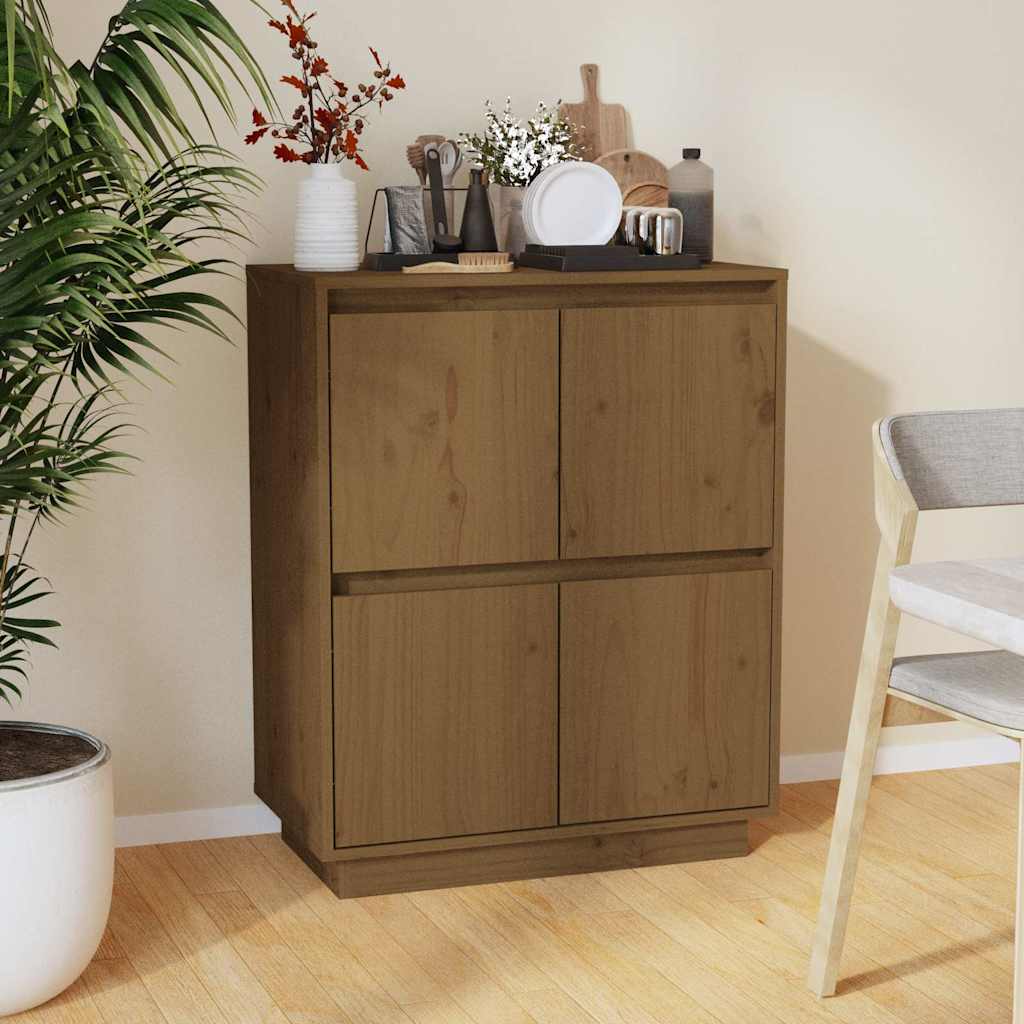 vidaXL Dressoir 60x34x75 cm massief grenenhout