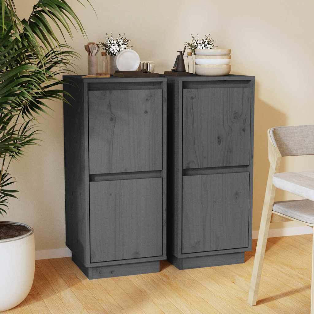 vidaXL Sideboard 31.5x34x75 cm solid pine wood