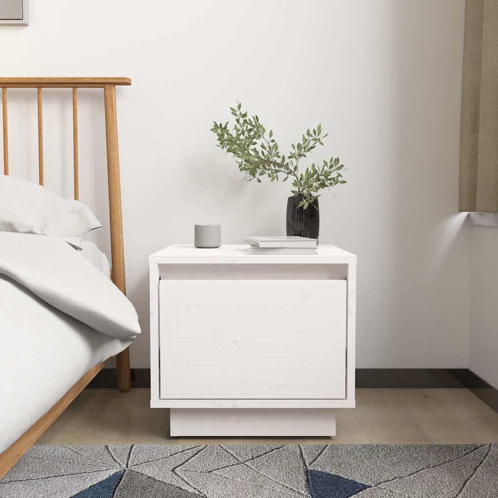 vidaXL Nightstand 35x34x32 cm solid pine wood