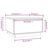 vidaXL Salontafel 55x56x32 cm massief grenenhout