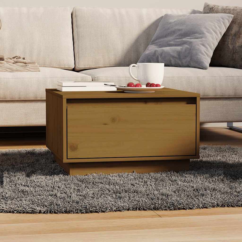 vidaXL Salontafel 55x56x32 cm massief grenenhout
