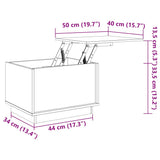 vidaXL Salontafel 40x50x35 cm massief grenenhout