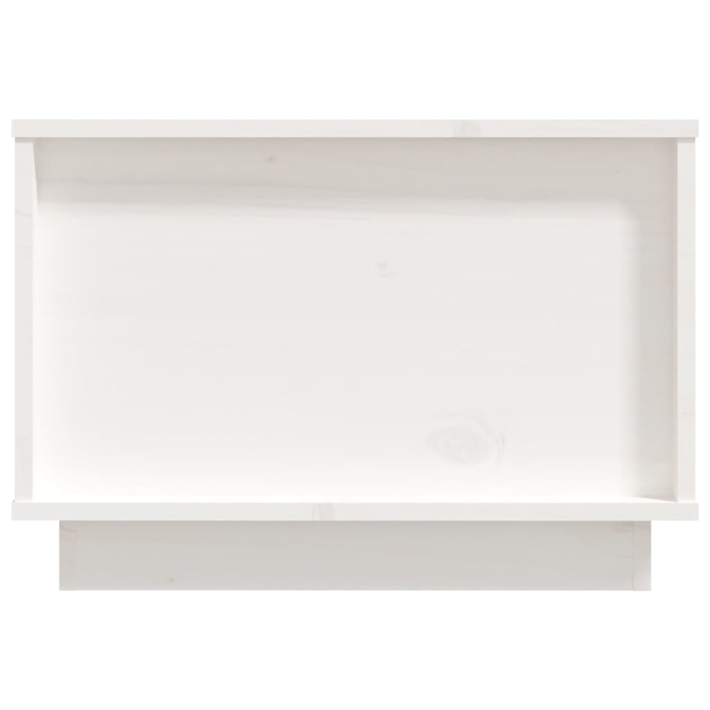vidaXL Salontafel 60x50x35 cm massief grenenhout wit
