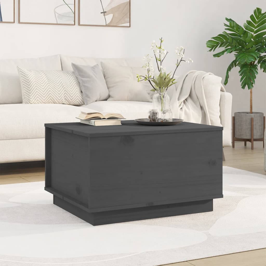 vidaXL Salontafel 60x50x35 cm massief grenenhout wit